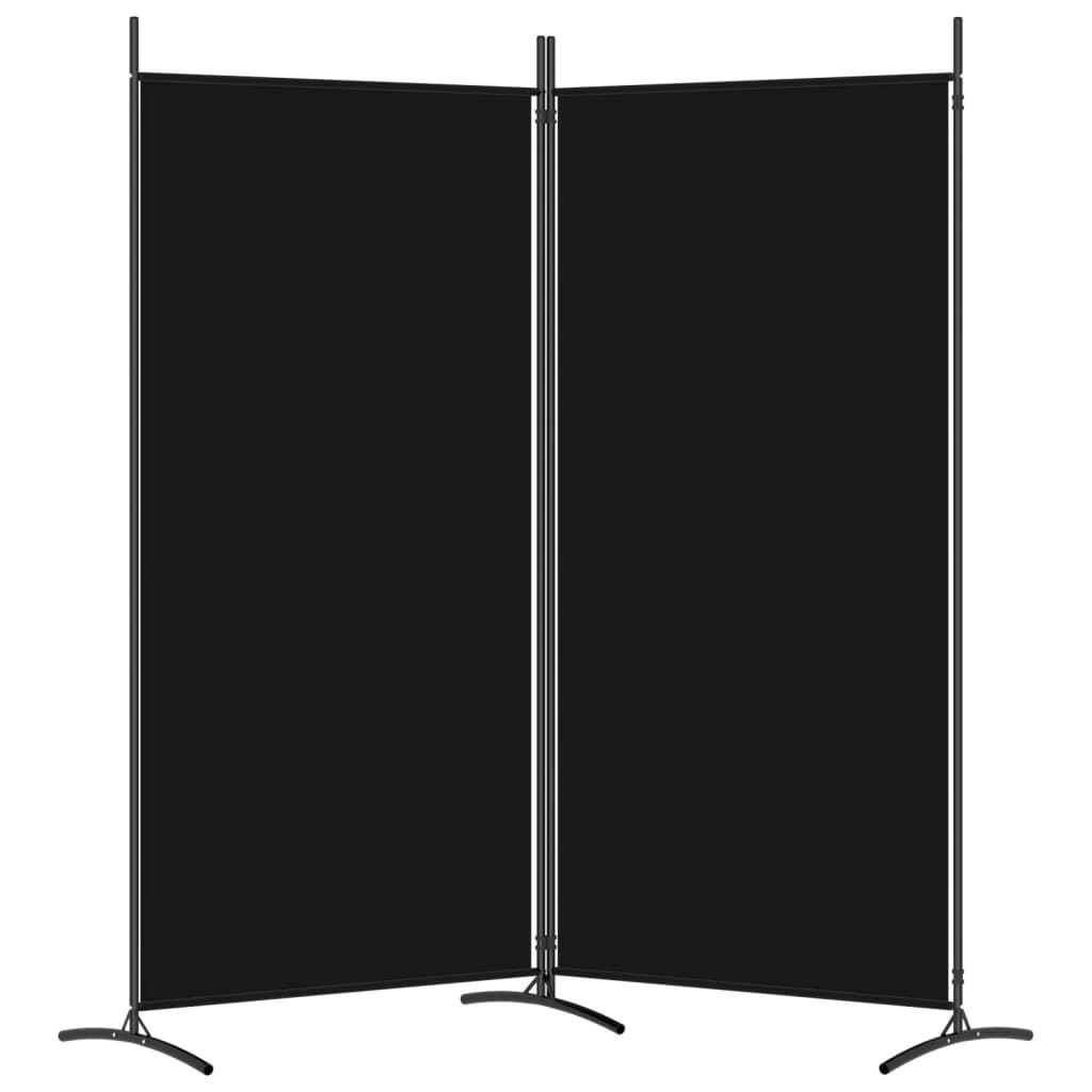 Kamerscherm met 2 Panelen (175x180 cm) - Zwart, 33% Korting