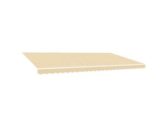 vidaXL Vervangingsdoek voor luifel 600x350 cm polyester crèmekleurig