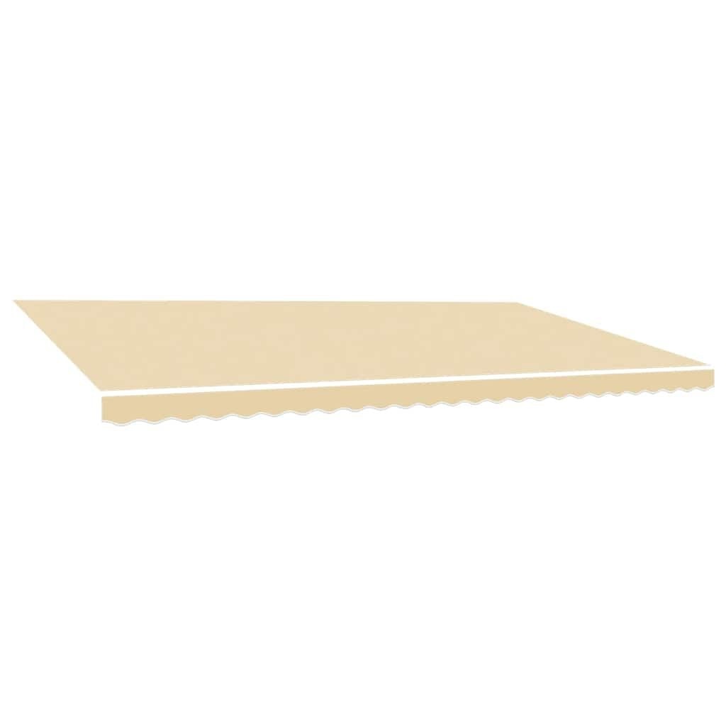 vidaXL Vervangingsdoek voor luifel 600x350 cm polyester crèmekleurig