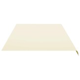 vidaXL Vervangingsdoek voor luifel 600x350 cm polyester crèmekleurig