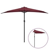 Balkonparasol Half Aluminium 300x155 cm Bordeauxrood - 59% Korting!