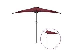 Balkonparasol Bordeauxrood Half Aluminium 300x155cm - 35% Korting