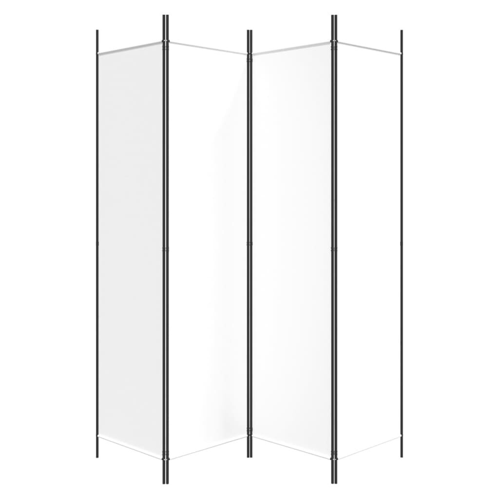 Wit Kamerscherm 4 Panel, 200x200 cm, Inklapbaar - 33% Korting