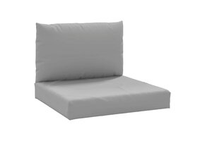 vidaXL Palletkussens Set 2 stuks Stof Grijs - 33% Korting