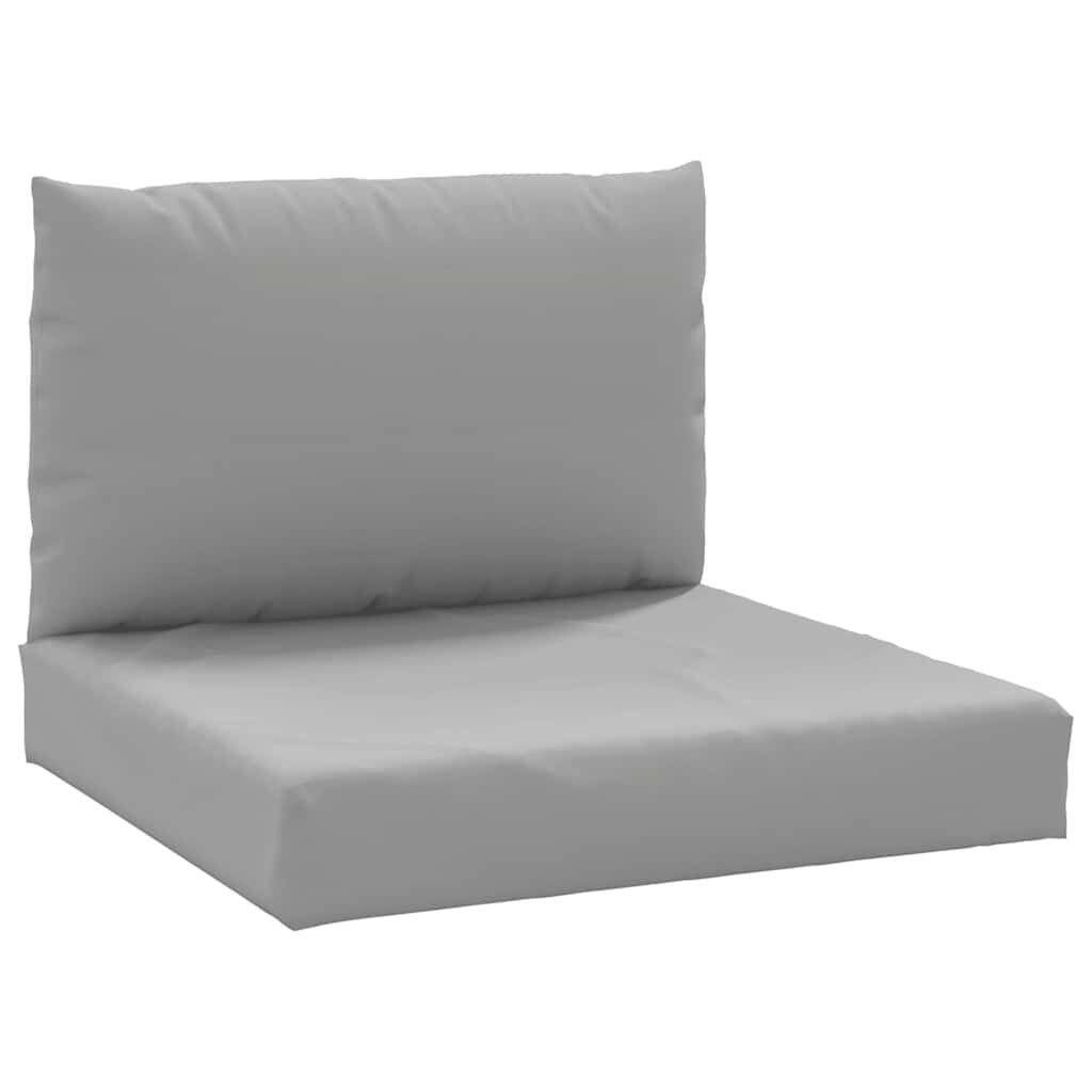 vidaXL Palletkussens Set 2 stuks Stof Grijs - 33% Korting