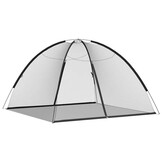 vidaXL Klamboe met deuren, 200x200x135 cm, Zwart - 34% Korting