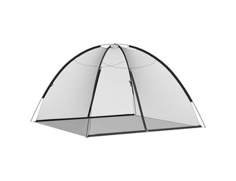 vidaXL Klamboe met deuren, 200x200x135 cm, Zwart - 34% Korting
