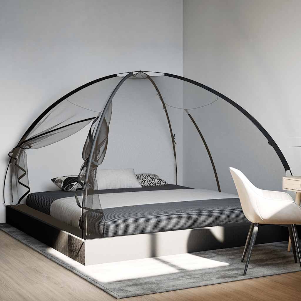 vidaXL Klamboe met deuren, 200x200x135 cm, Zwart - 34% Korting