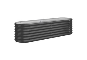 Plantenbak Gepolijst Staal Antraciet 152x40x36 cm - 34% Korting!