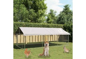 Hondenkennel Buiten met Dak 400x200x150 cm - 35% Korting