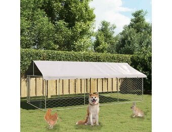 Hondenkennel Buiten met Dak 400x200x150 cm - 35% Korting
