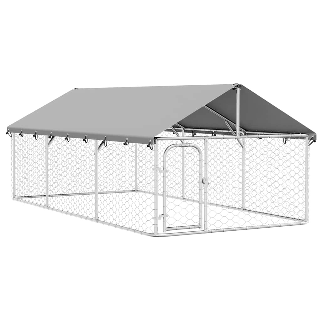 Hondenkennel Buiten met Dak 400x200x150 cm - 35% Korting