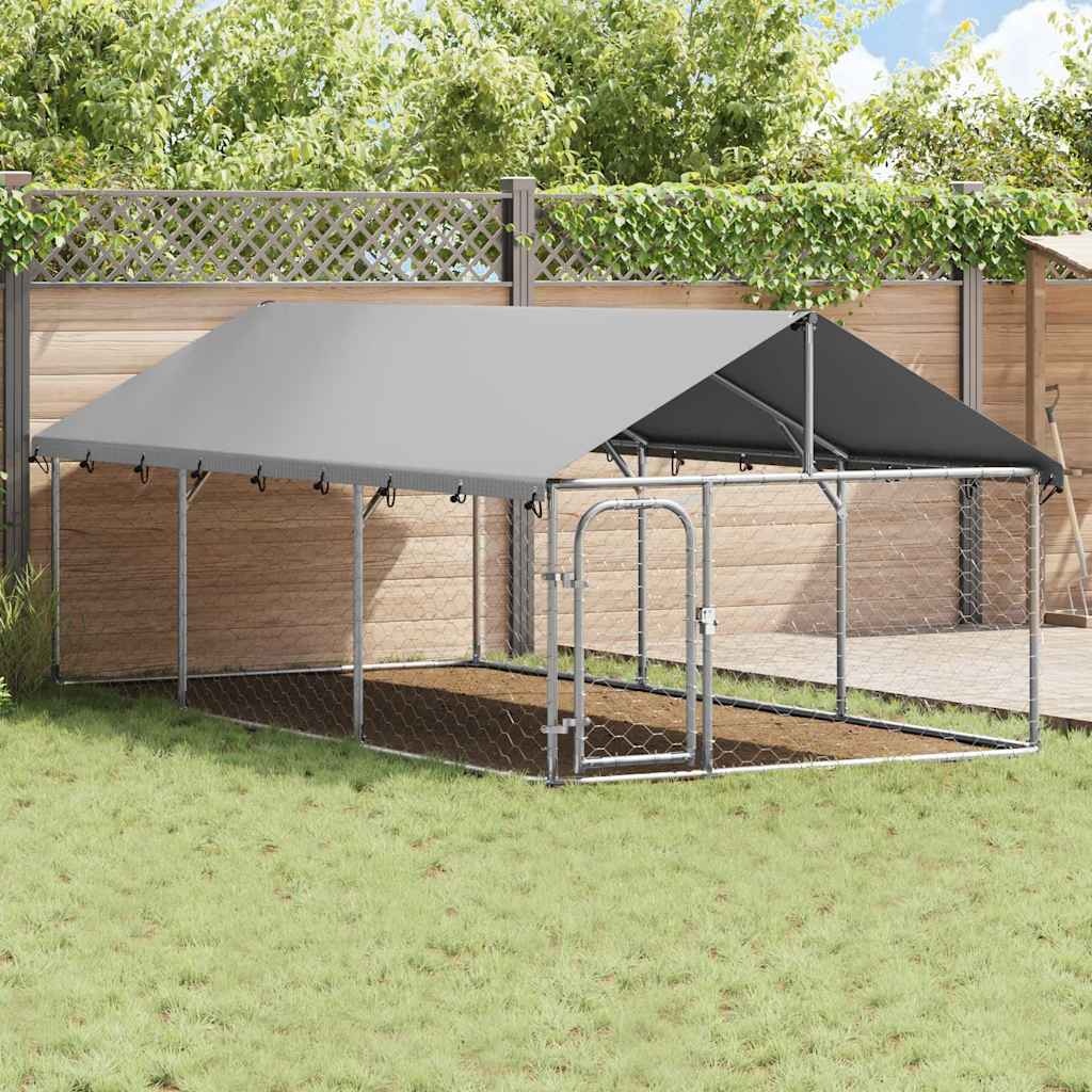 Hondenkennel Buiten met Dak 400x200x150 cm - 35% Korting