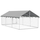 Hondenkennel Buiten met Dak 400x200x150 cm - 35% Korting