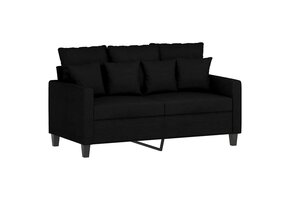 vidaXL Tweezitsbank Stof Zwart 120 cm - 30% Korting!