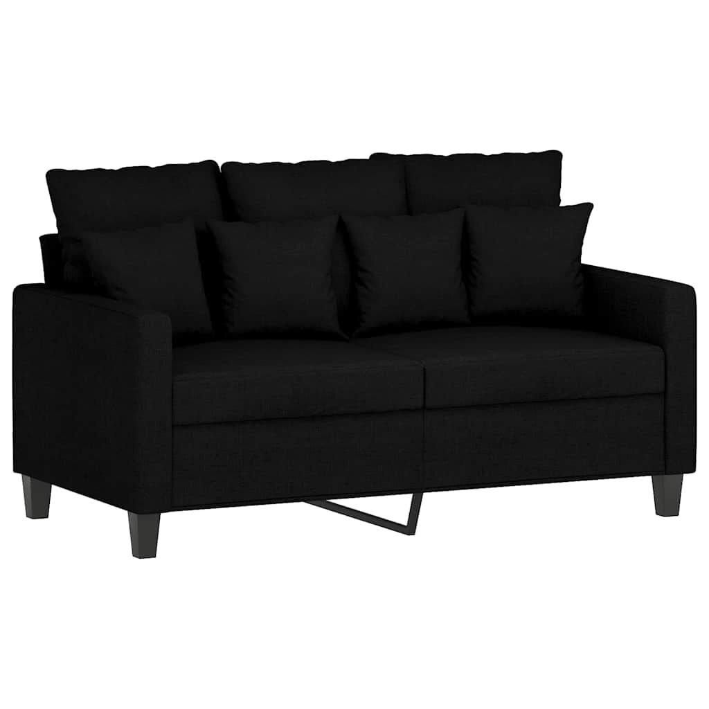 vidaXL Tweezitsbank Stof Zwart 120 cm - 30% Korting!