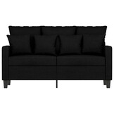 vidaXL Tweezitsbank Stof Zwart 120 cm - 30% Korting!