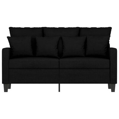 vidaXL Tweezitsbank Stof Zwart 120 cm - 30% Korting!