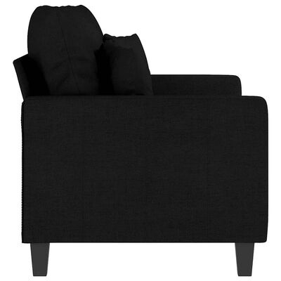 vidaXL Tweezitsbank Stof Zwart 120 cm - 30% Korting!