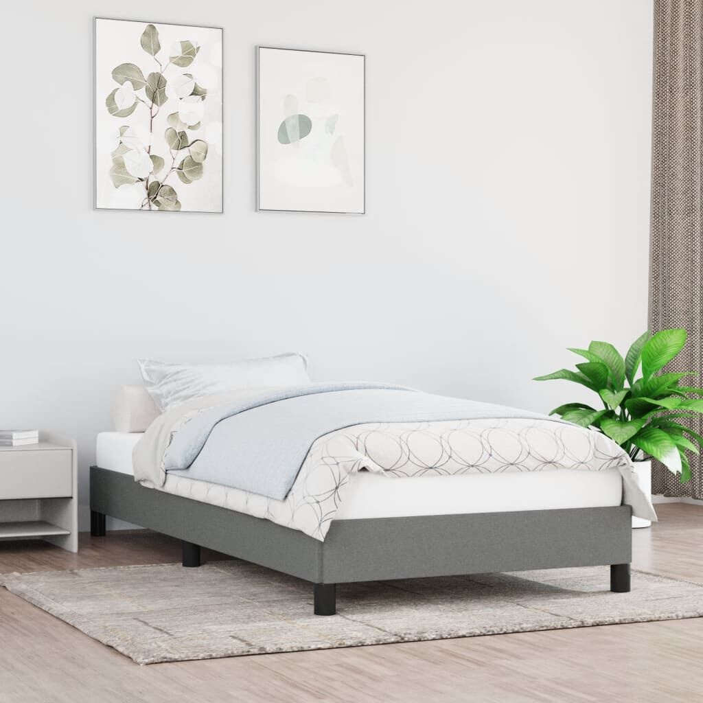 Donkergrijs Bedframe van Stof - 90x200 cm - 29% Korting