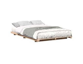 vidaXL Bedframe Massief Grenenhout - Bruin, 120 x 190 cm - 30% Korting