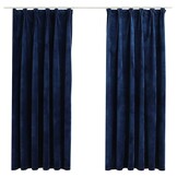 Verduisterende Gordijnen Blauw Fluweel 2 stuks (140x175 cm) - 29% Korting