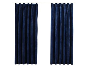 Verduisterende Gordijnen Blauw Fluweel 2 stuks (140x175 cm) - 29% Korting
