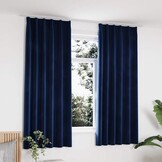 Verduisterende Gordijnen Blauw Fluweel 2 stuks (140x175 cm) - 29% Korting