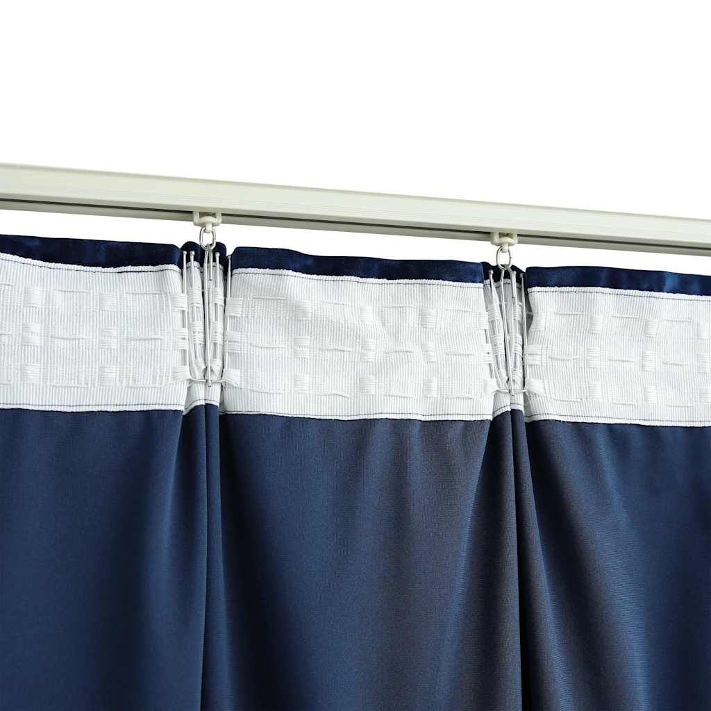 Verduisterende Gordijnen Blauw Fluweel 2 stuks (140x175 cm) - 29% Korting