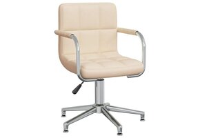 Draaibare Eetkamerstoel Stof Crèmekleurig - 30% Korting