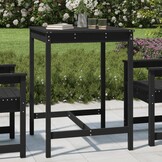 vidaXL Tuintafel Massief Grenenhout Zwart 82,5x82,5x110 cm - 34% Korting