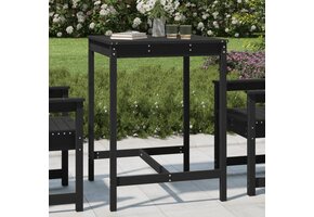 vidaXL Tuintafel Massief Grenenhout Zwart 82,5x82,5x110 cm - 34% Korting