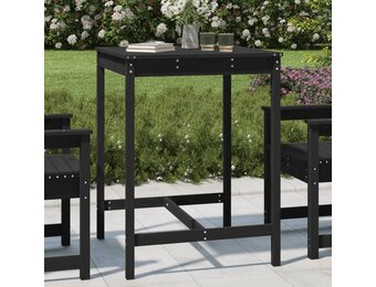 vidaXL Tuintafel Massief Grenenhout Zwart 82,5x82,5x110 cm - 34% Korting