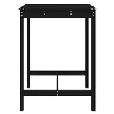 vidaXL Tuintafel Massief Grenenhout Zwart 82,5x82,5x110 cm - 34% Korting