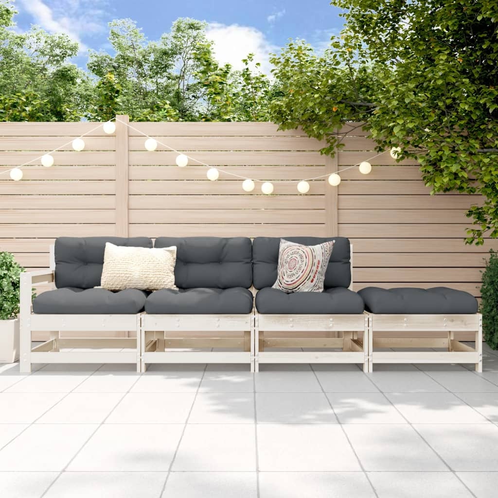 Loungeset Grenenhout Wit - 35% Korting