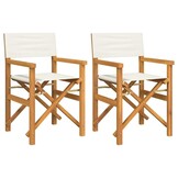 2x Regisseursstoelen Massief Teakhout 35% Korting