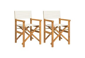 2x Regisseursstoelen Massief Teakhout 35% Korting