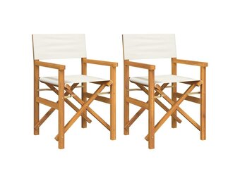 2x Regisseursstoelen Massief Teakhout 35% Korting