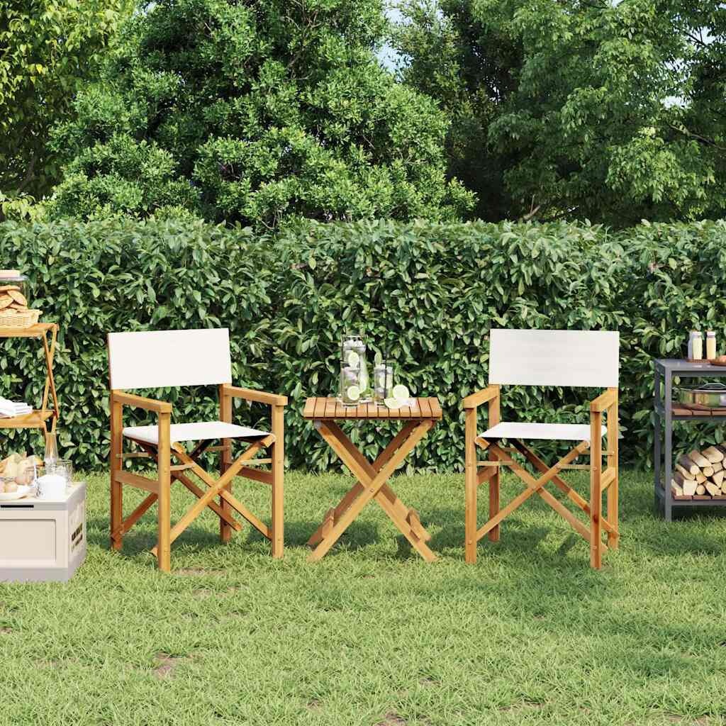 2x Regisseursstoelen Massief Teakhout 35% Korting
