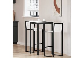 Bartafel Wit Grenenhout Massief 60x60 cm - 35% Korting