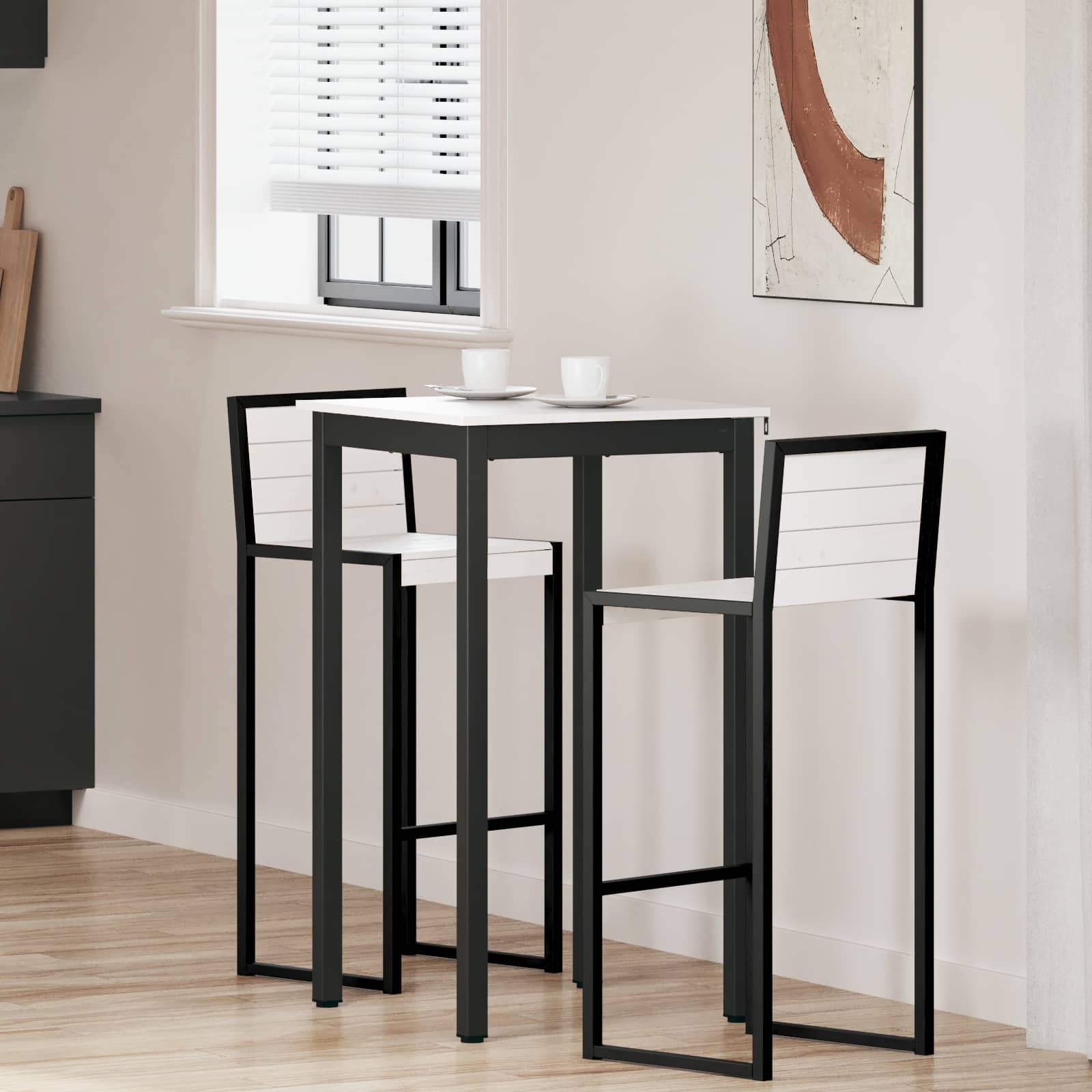Bartafel Wit Grenenhout Massief 60x60 cm - 35% Korting