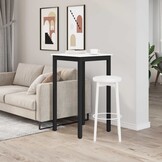 Bartafel Wit Grenenhout Massief 60x60 cm - 35% Korting