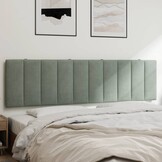 Hoofdbordkussen 180 cm Lichtgrijs Fluweel - 34% Korting