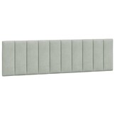 Hoofdbordkussen 180 cm Lichtgrijs Fluweel - 34% Korting