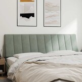 Hoofdbordkussen 180 cm Lichtgrijs Fluweel - 34% Korting