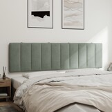 Hoofdbordkussen 180 cm Lichtgrijs Fluweel - 34% Korting