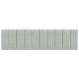 Hoofdbordkussen 180 cm Lichtgrijs Fluweel - 34% Korting