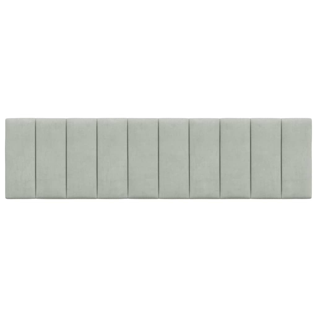 Hoofdbordkussen 180 cm Lichtgrijs Fluweel - 34% Korting