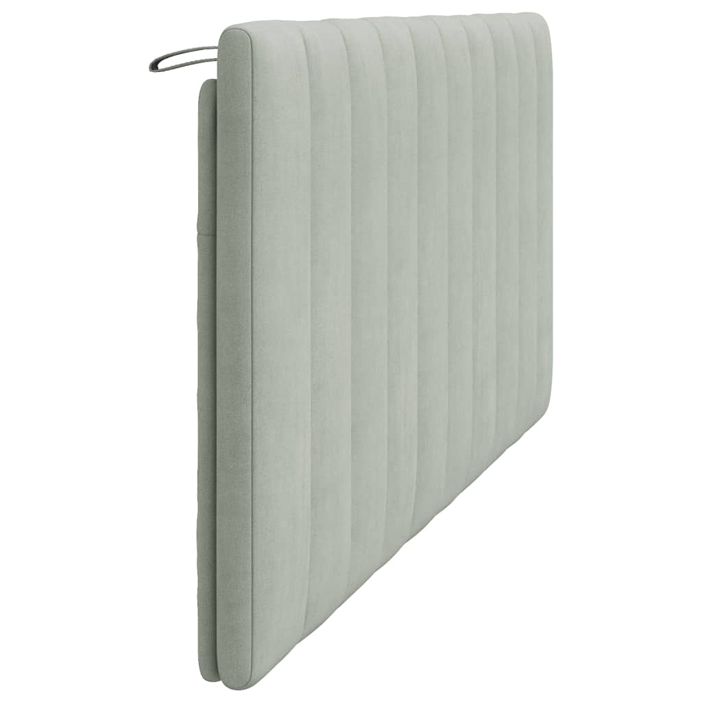 Hoofdbordkussen 180 cm Lichtgrijs Fluweel - 34% Korting