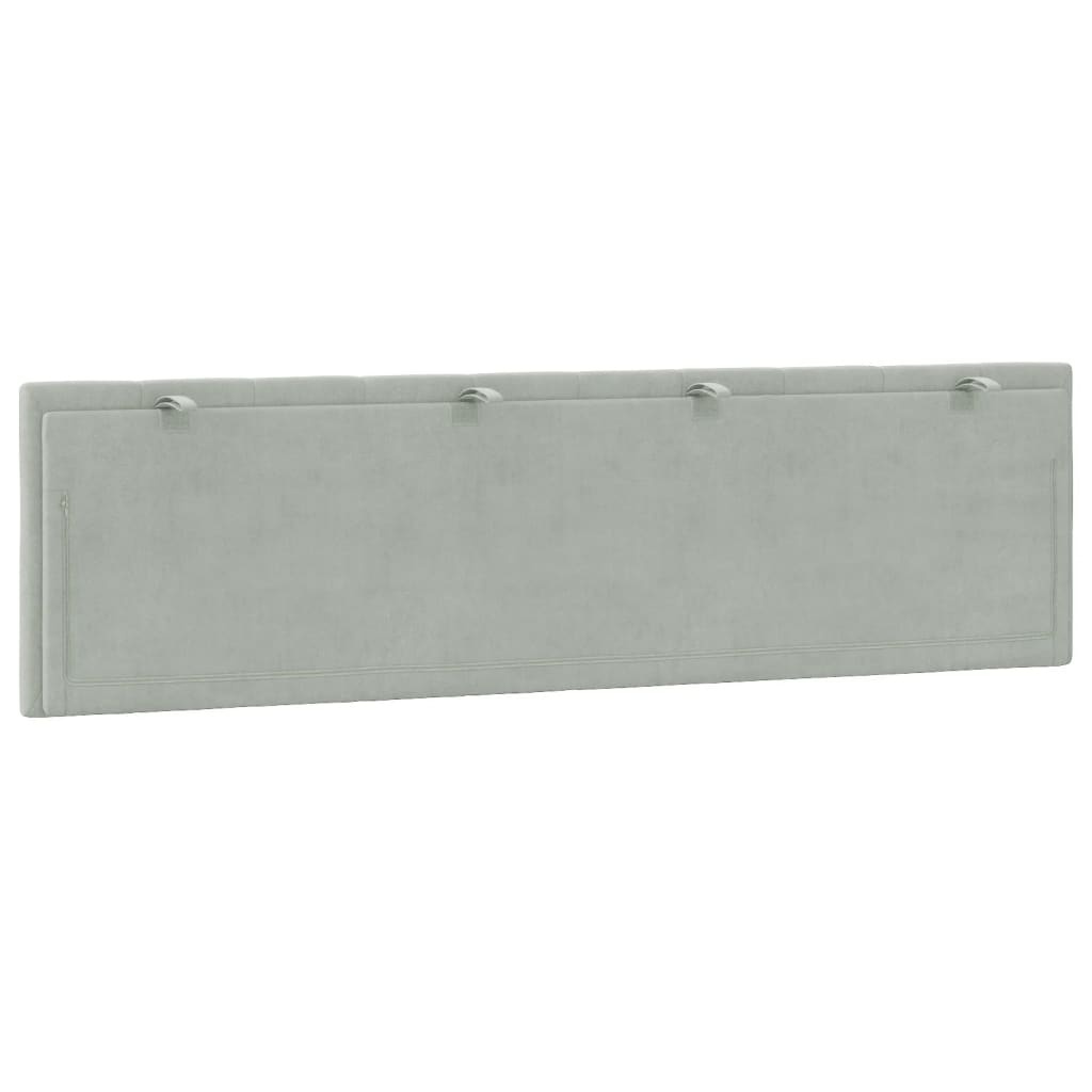 Hoofdbordkussen 180 cm Lichtgrijs Fluweel - 34% Korting
